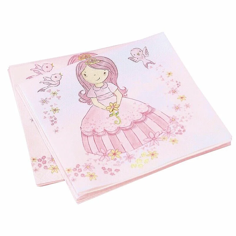 Snabb leverans 20 st Servetter Rosa Princess 33x33 cm 3-lager