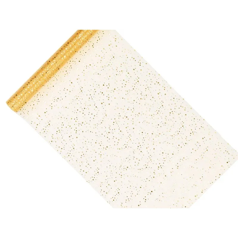 1 st Organza Bordslöpare guld 36 cm x 9 m Sista chansen