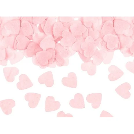 Köp nu 15g Konfettihjärtan ljusrosa sidenpapper 15x15 mm