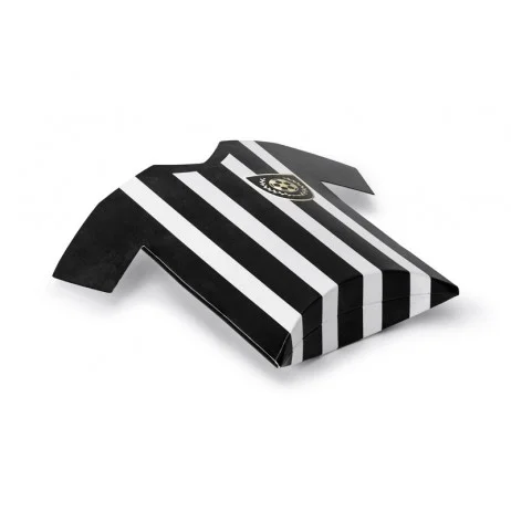 Rea 6 st Presentaskar fotbollströjedesign svart/vit 12x11 cm