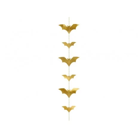 Girlang Fladdermöss Metallic Guld 1,5 m Reapris