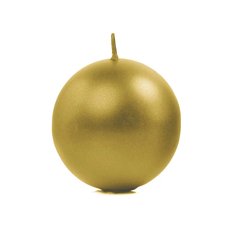 Erbjudande 6 st Kullljus Metallisk Guld 8 cm – 20 timmars brinntid