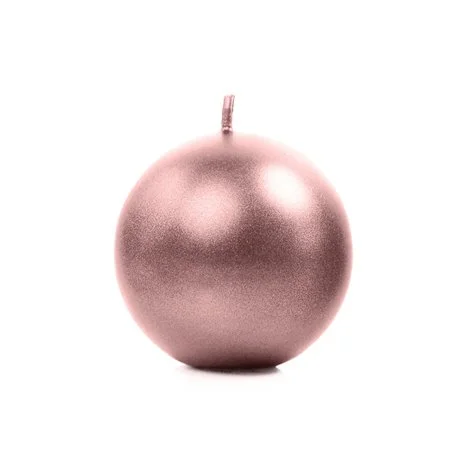 Endast denna vecka Klotljus Metallisk Roséguld 8 cm – 20 timmars brinntid
