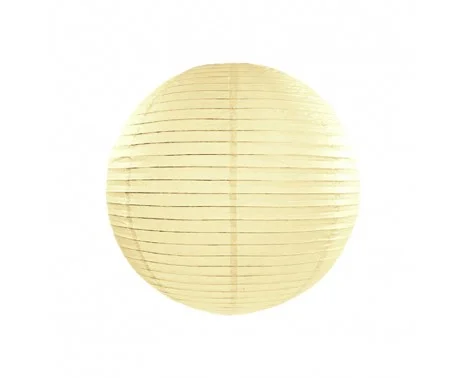 Begränsat antal Rispapperslampa creme rund 35 cm – sidenpapper