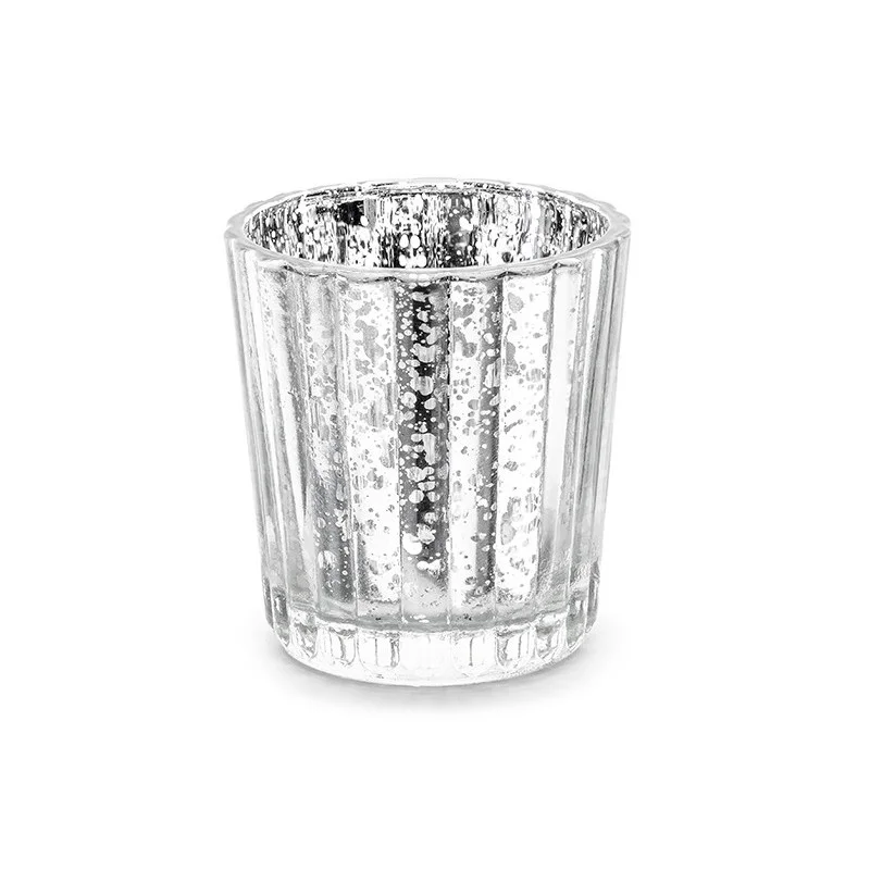 4 st Ljusstakar spegelglas silverfärgade 6 cm Bästa pris