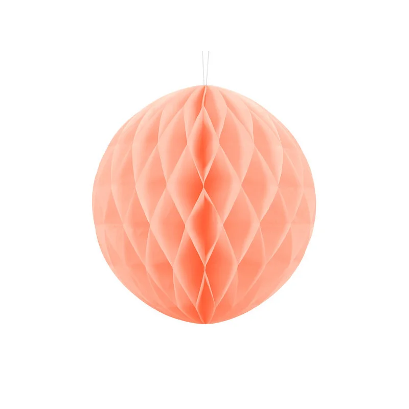 Honeycomb-boll ljus persika papper 30 cm Beställ idag