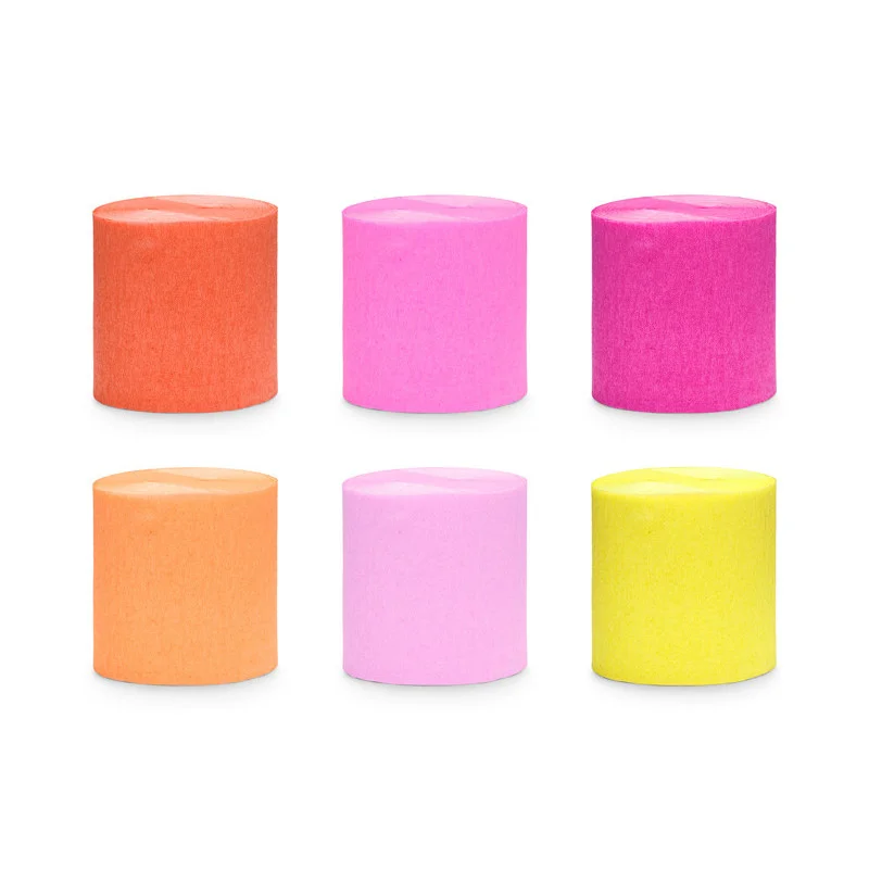 Extra rabatt 6 st Creperullar Sommarmix återvunnet papper 5 cm x 10 m