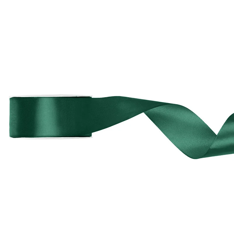Extra rabatt 25 meter Satinband Flaskgrön 38 mm polyester