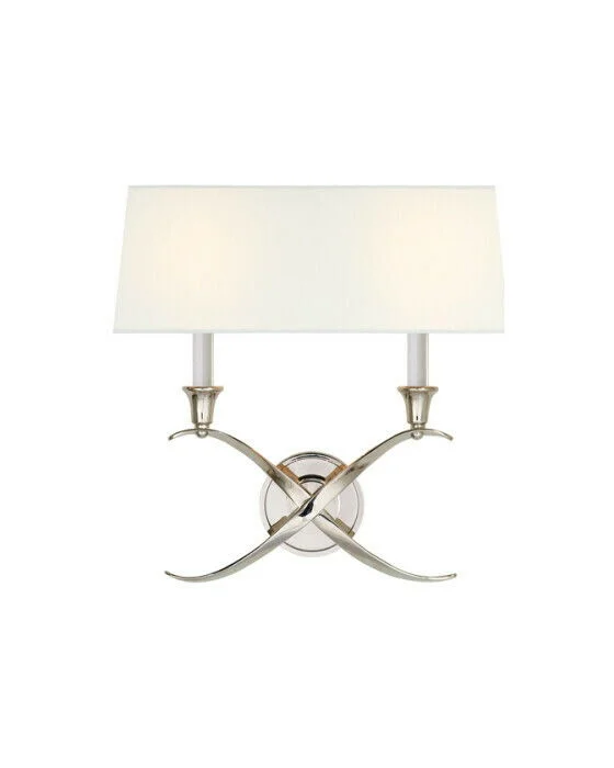 Cross Bouillotte vägglampa nickel L Rabatter