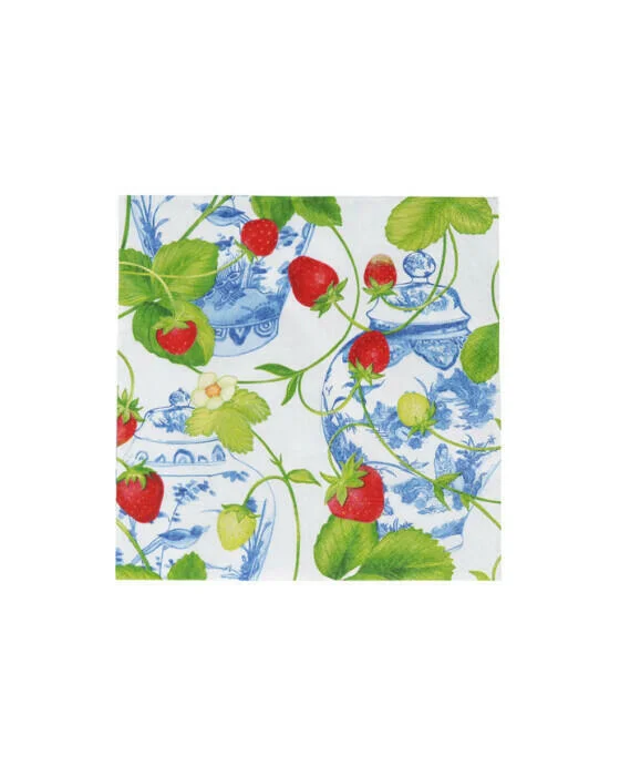 Strawberries and Cream servetter 20-pack risnedsättning