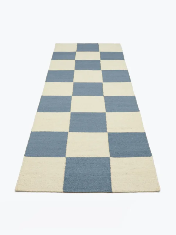 Rugvista premiumClassic Chess - BlåUllmattaAvlång80 x 250 cm Reapris
