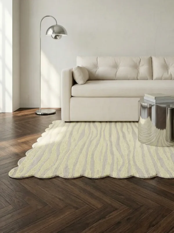 Rugvista premiumArty Zebra - Ljusgul / BeigeUllmatta200 x 300 cm Handla nu
