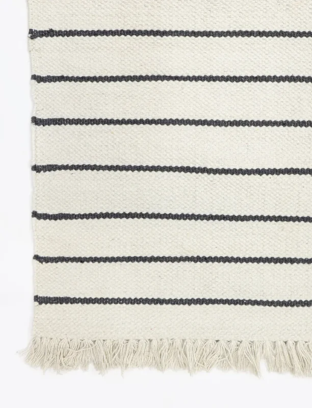 Rabatter Rugvista essentialLise - Off White / MörkgråBomullsmattaAvlång80 x 300 cm