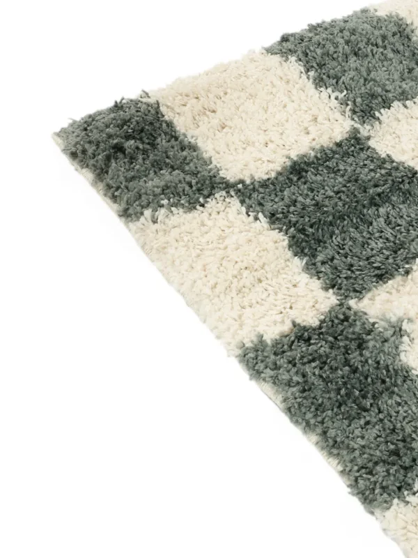 Köp online Rugvista essentialChessie - Grön / Off WhiteRyaMatta200 x 200 cm